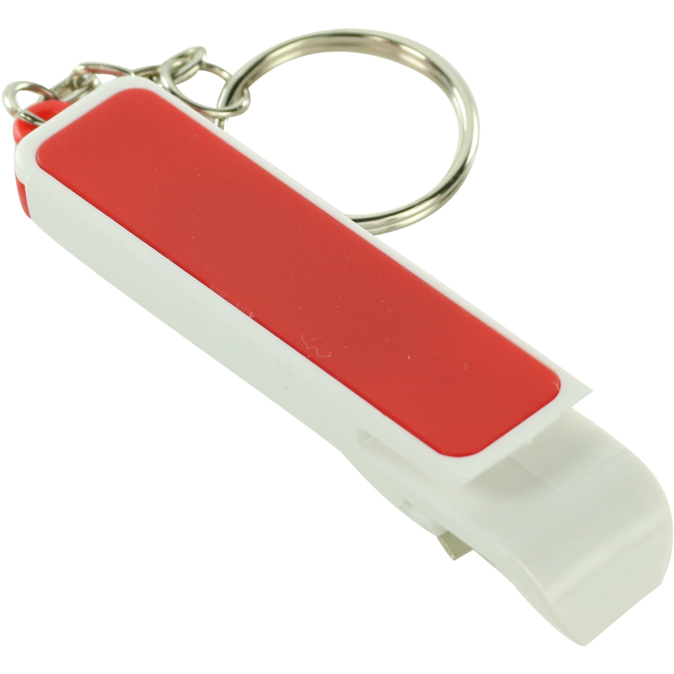 白色/紅色開瓶器和手機架鑰匙鏈