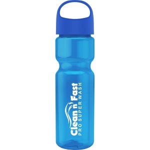 透明藍色 Champion 透明瓶，帶橢圓形頂蓋