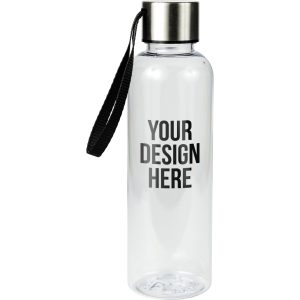 透明/銀色/黑色精靈塑料水瓶帶帶