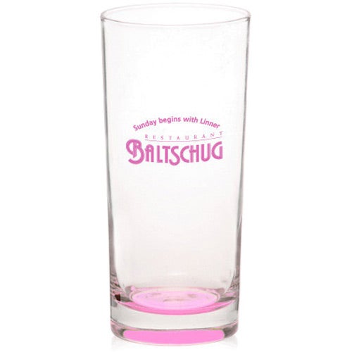 透明/粉紅色底部 Libbey 高杯飲料玻璃
