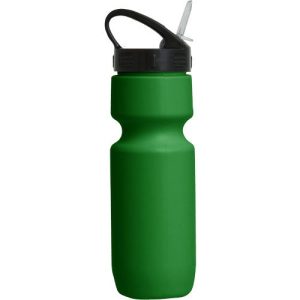 凱利綠色不透明自行車瓶，帶運動吸管蓋和吸管
