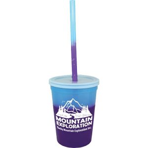 藍色/紫色 Mood Stadium 杯吸管和蓋子套裝