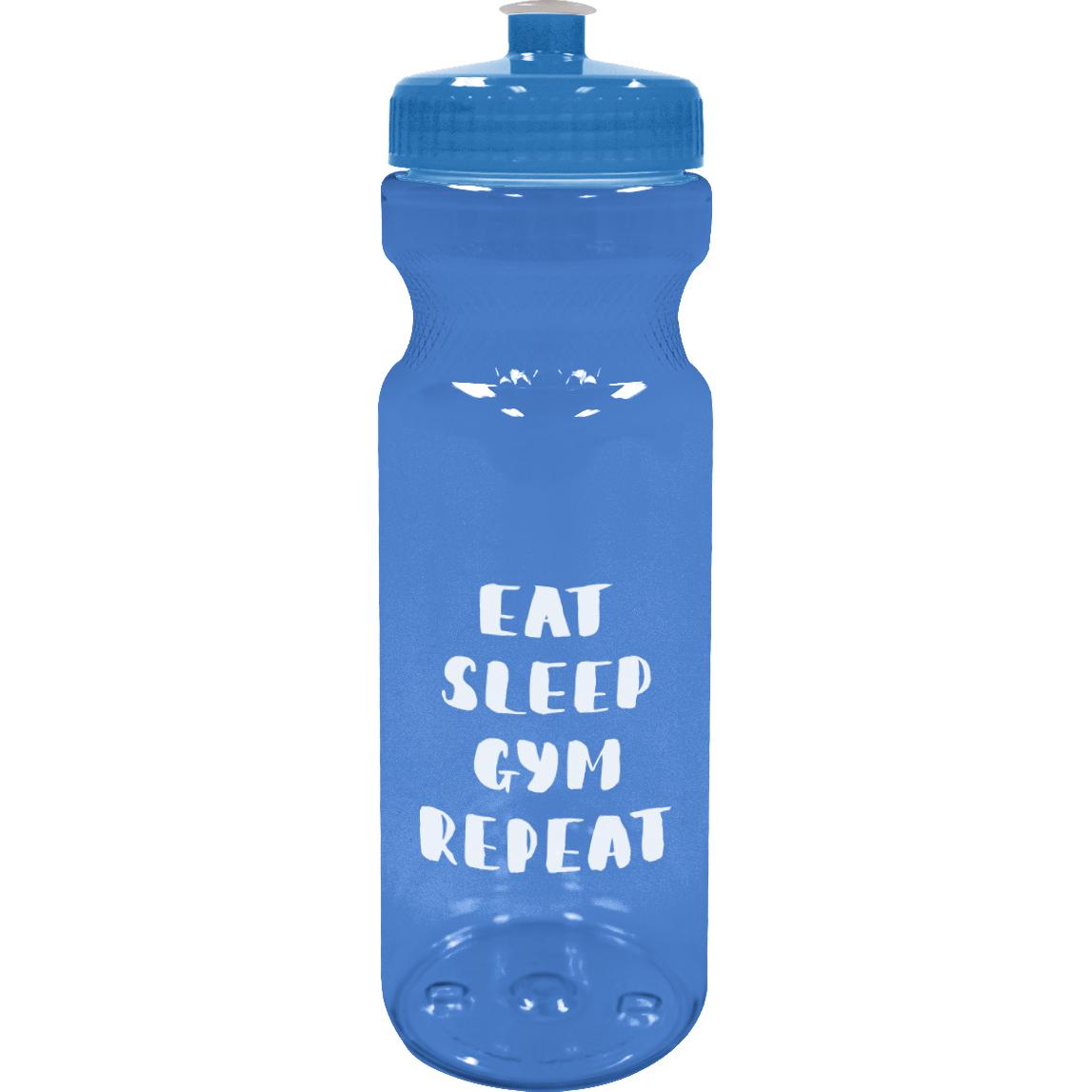 半透明藍色 Poly-Clear 健身瓶