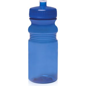 半透明藍色推蓋自行車水瓶