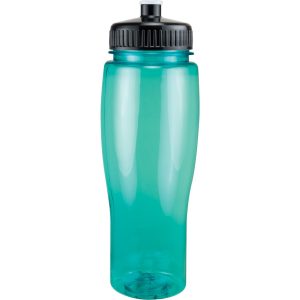 帶推拉蓋的半透明 Aqua 半透明輪廓瓶