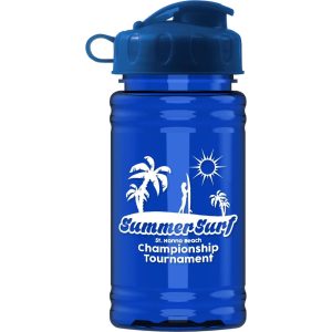 Transparent Blue UpCycle Mini Sports Bottle with Flip Lid
